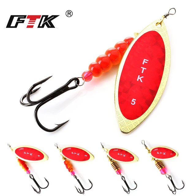 FTK Spinner Bait 4G/7G/12G/18G/30G Spoon Lures pike Metal With