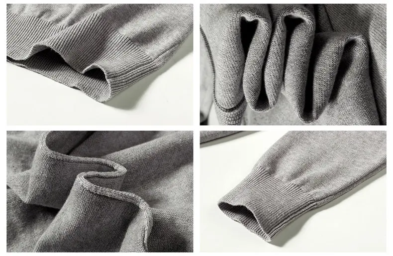 MuLS 2019 Cotton Sweater Men Pollovers Casual Knitted Sweaters Jacket Pullover Half Zipper Turtleneck Knitwear Polo-Collar Coat 06