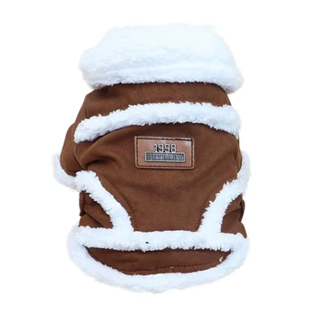 

Pet Dog Clothes Winter Warm Coat New Nordic Style Faux Suede Fleece Jacket Dog 2-Legged Coat Puppy Kitten Clothing