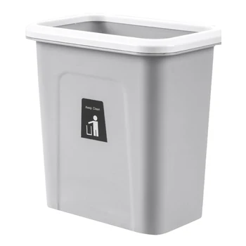 

Hanging Cabinet Trash Can for Kitchen-Push-Top Trash Can for Modern Kitchen-for Commercial and Residential Uses-Grey,10.6X6.7 X
