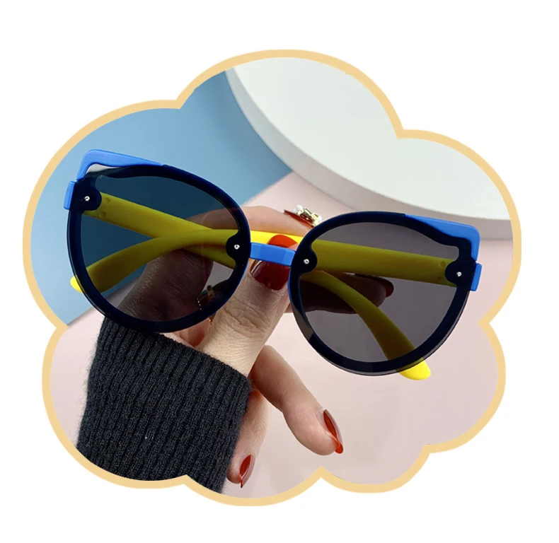 WarBlade Nuovi occhiali da sole polarizzati per bambini Moda TR90 Occhiali da sole flessibili in silicone per bambini Occhiali retrò per ragazzi e ragazze_voghion.com