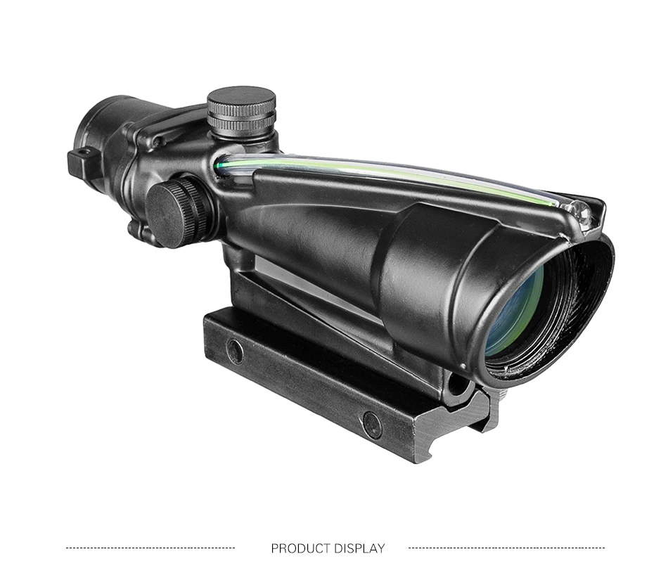 Охотничий прицел 3,5X35 ACOG реальный оптоволоконный прицел Красная Зеленая Подкова Сетка тактические оптические прицелы для cal. 223. 308