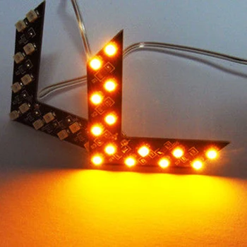 

14 SMD Car Arrow Light LED Lamp Panel Rear View Mirror Indicator Scooters