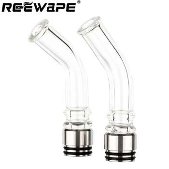 

510/810 Glass Curved Drip Tip Electronic Cigarette mouthpieces for Vape RBA RTA Tank Vaporizer Atomizer DMS