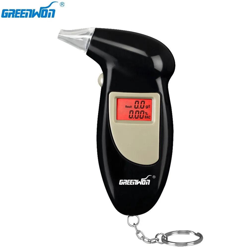 GREENWON освещенная контржурным светом Дисплей Алкотестер звуковой сигнал дыхательный алкогольный тестер гаджет анализатор Измеритель алкоголя