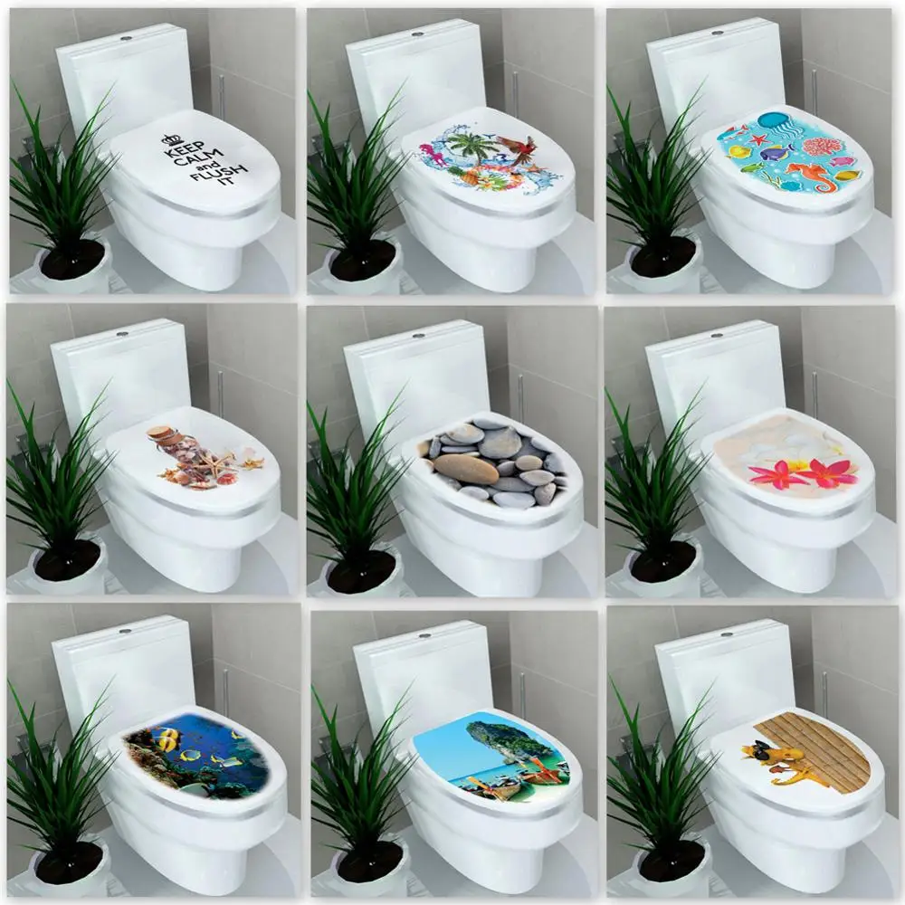 

32*39cm Toilet-Stool Sticker WC Pedestal Pan Cover Sticker Toilet Stool Commode Sticker home decor Bathroom Decor, 1pcs