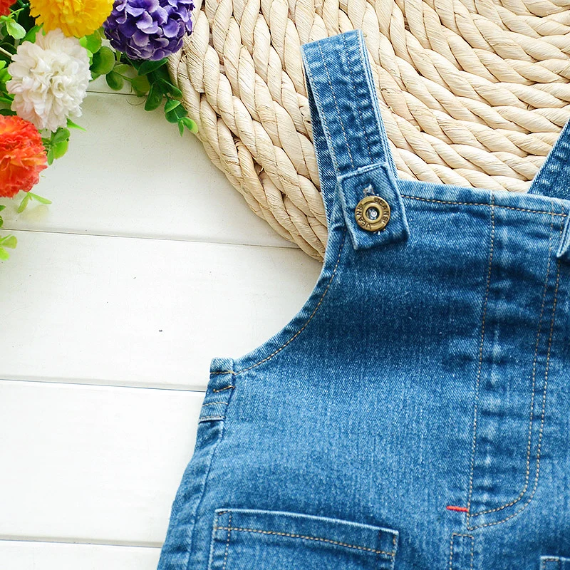 jeans dungarees crianças macacão 1-4 anos