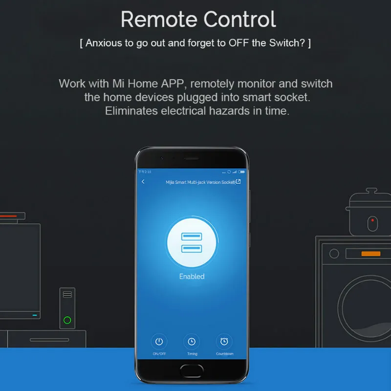 New Xiaomi Mijia Smart Socket Bluetooth Gateway Edition Dual USB Smart WIFI Socket Power Adapter Mijia Smart Home Device (4)