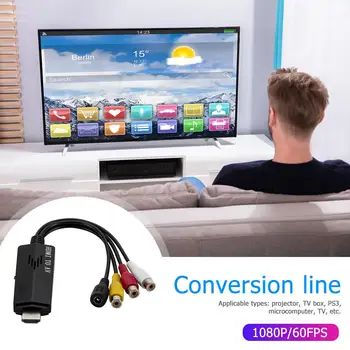 

1080P HDTV HDMI to AV RCA Conversion Cable Male to 3RCA AV Audio Video Composite Female Connector Convert Adapter Cord