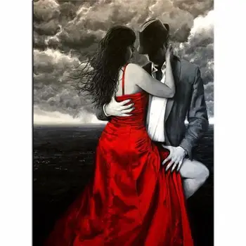 

Full Diamond Painting 5D DIY Diamond Painting Full Square/Round Drill "Dark Cloud lovers”Embroidery Cross Stitch Gift Home Decor