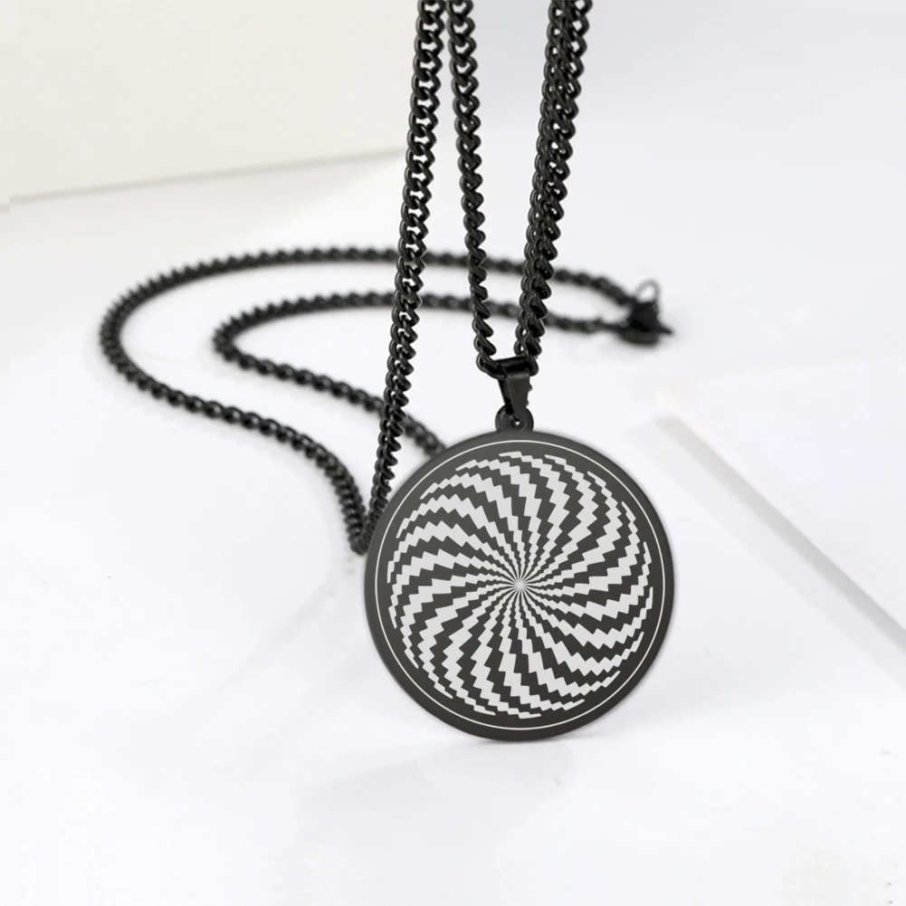 The Illusion of Amulet Pendant Necklace Geometric Hypnosis