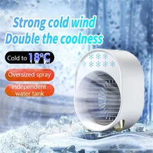 Mini Air Conditioner Fan USB Portable Air Conditioner Multifunctional Humidifier for Office Desktop Air Cooler Refrigeration Fan