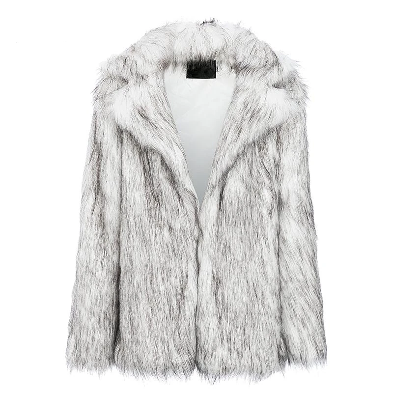 Осень и зима, женское длинное пальто в европейском и американском стиле с белым низом, пальто из искусственного меха
