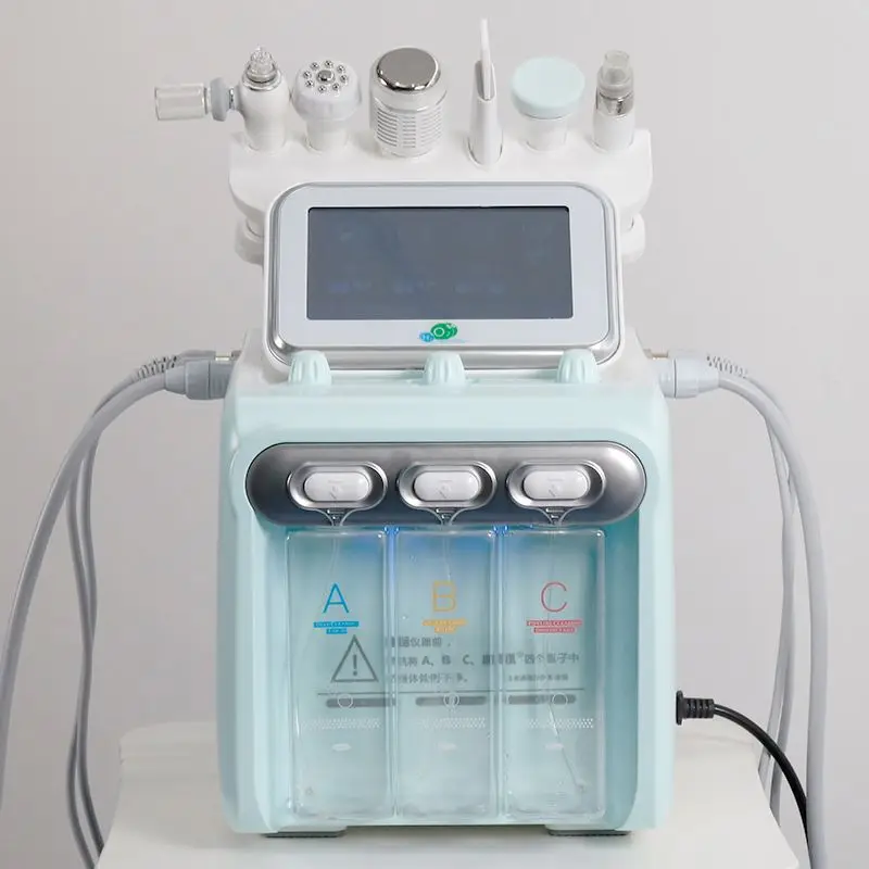 6 в 1 многофункциональная H2O2 водородная кислородная маленькая пузырьковая машина для чистки лица