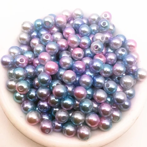 Dia 4/6/8/10mm 30-200pcs Acrylic Round Pearl beads Loose Pearl Beads for Necklace Bracelet DIY Jewelry Making