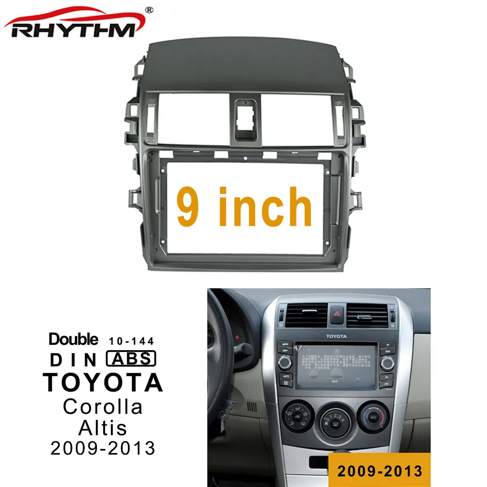 

9 inch 2din car radio Fascia For TOYOTA Corolla Altis 2009-2013 Double Din Car dvd frame Adaptor Panel Dash Mount Installation