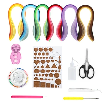 

600 Strips Paper Quilling Tool Handmade Tweezer Crimping Paper Craft Art Set Starter Quilling Kit Climper Tower DIY Paper