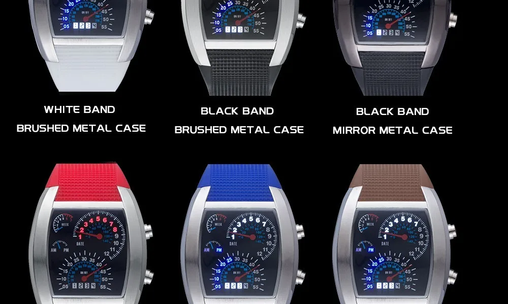 binários relógios pulseira de silicone relógios de