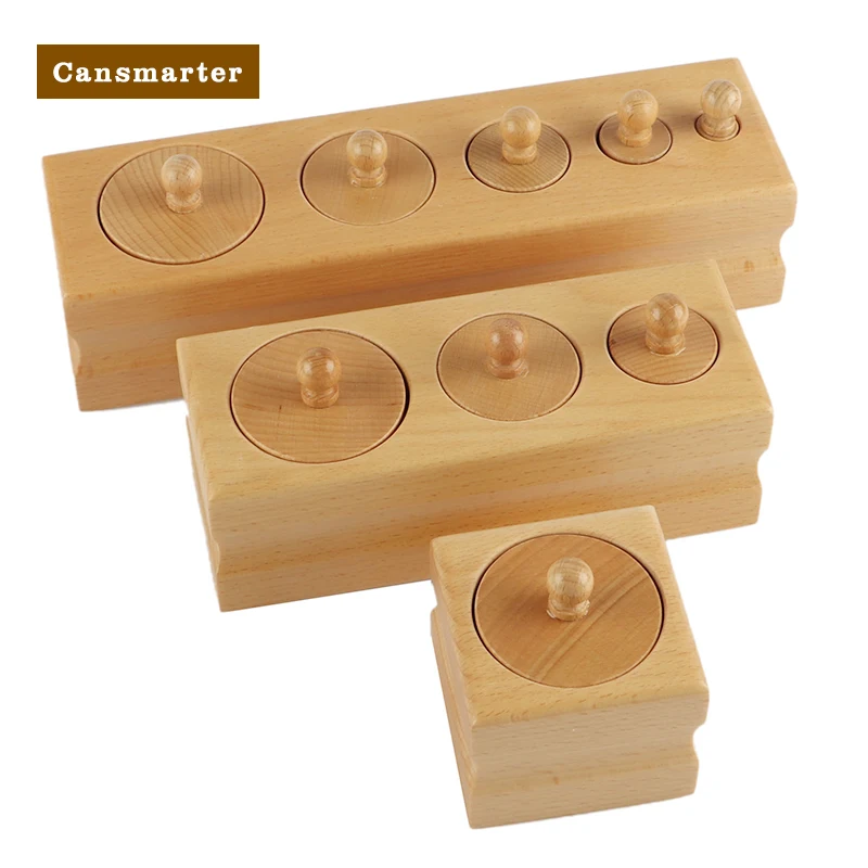 

Wooden Cylinder Socket Blocks Toys Sensory for Baby Preschool Puzzle Games Educational Montessori Materials Toys for Children