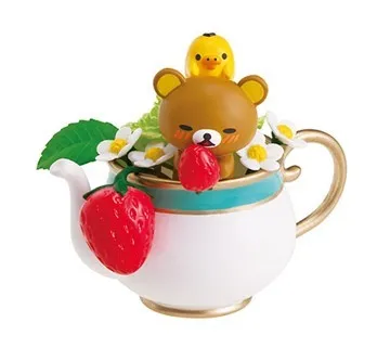 NO4 Япония подлинные партии милый rilakkuma FlowerTeaCup rement конфеты, продукты мебель игрушки матч Лес животных Семья коллекционная игрушка - Цвет: NO4