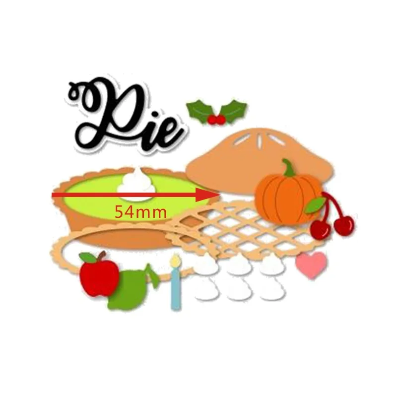Вкусная еда, пирог, торт, фрукты, свеча, крем, тыква, металлические Вырубные штампы, скрапбукинг, альбом, бумага, сделай сам, карты, ремесла, новинка