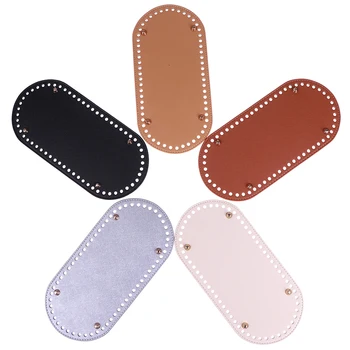 

1pc PU Leather 60 Holes Women Bags Long Bottom for Knitting Bag DIY Accessories