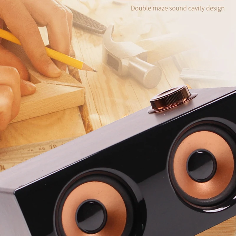 Настольный Деревянный беспроводной Bluetooth портативный динамик HIFI компьютер