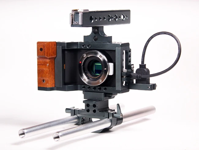 BMPCC Cage Blackmagic Pocket Cinema Camera Armor Rig w/ HDMI Cable | Электроника