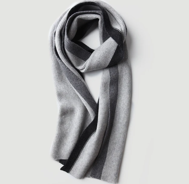 Naizaiga кашемировый мужской зимний вязаный шарф 30x180 см 155 г Брендовая женская шаль, BHYR104