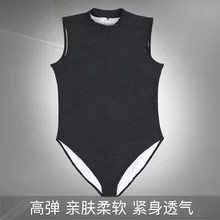 Мужское сексуальное трико без рукавов с круглым вырезом, облегающее боди, высокая эластичность, лайкра, сиамский Стильный цветочный узор