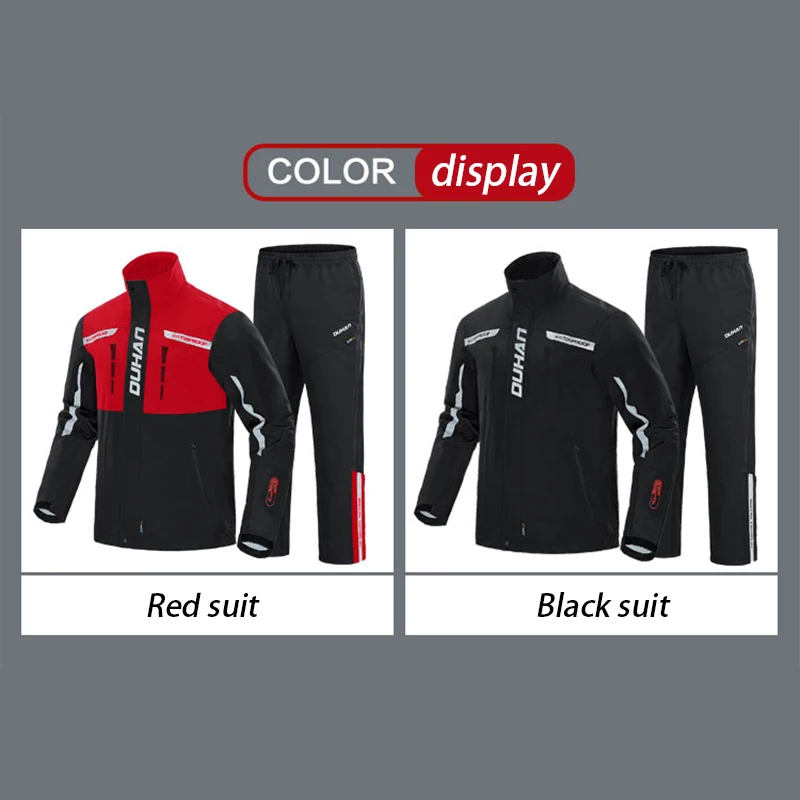 DUHAN Men's Motorcycle Raincoat Waterproof Chubasquero Moto Rain Cover Capa De Chuva Motoqueiro Scooter Motorbike Raincoats