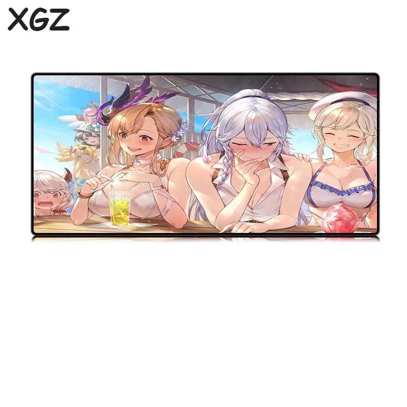 XGZ большой размер коврик для мыши черный замок края мультфильм сексуальная застенчивая сестра ноутбук стол из поликарбоната коврик Пляжный Пейзаж резиновая нескользящая Универсальная