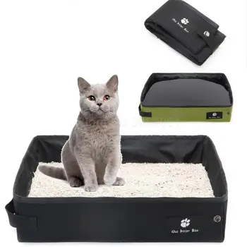 

Portable Cat Sand Basin Outdoor Foldable Non-disposable Cat Sand Basin Leakproof Waterproof Vehicle Outdoor Travel Supplies