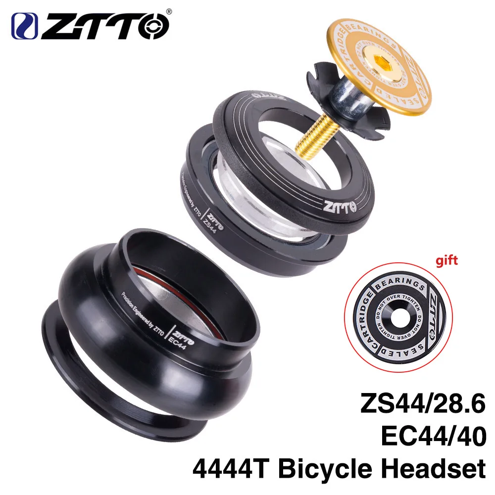 Гарнитура ZTTO 4444T для горного велосипеда 44 мм ZS44 CNC 1 1/8 &quot-1 1/2&quot 5 коническая