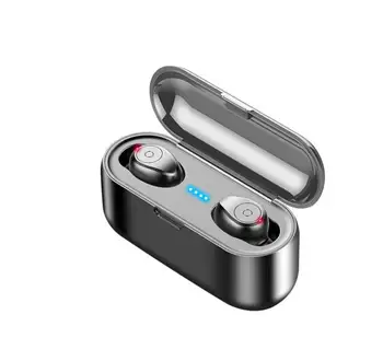 

F9 Mini 5D Stereo Sound Wireless Bluetooth Earphone IPX7 Waterproof Sport Earbuds with 3500mA Power Bank Charger Box In-ear