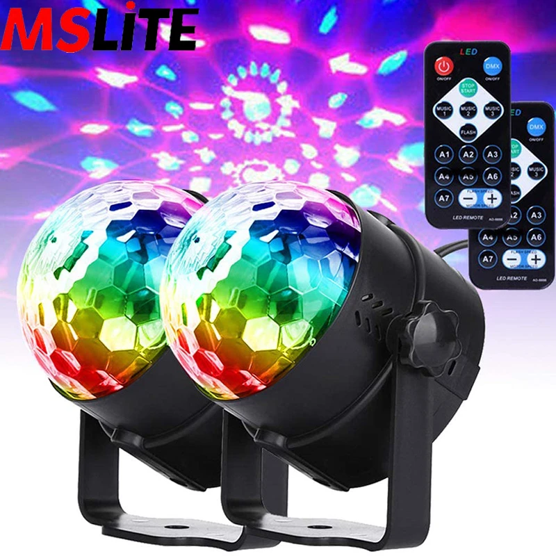 Party Lights Disco Ball Strobe 7 Colors Sound Activated Stage Effect ...
