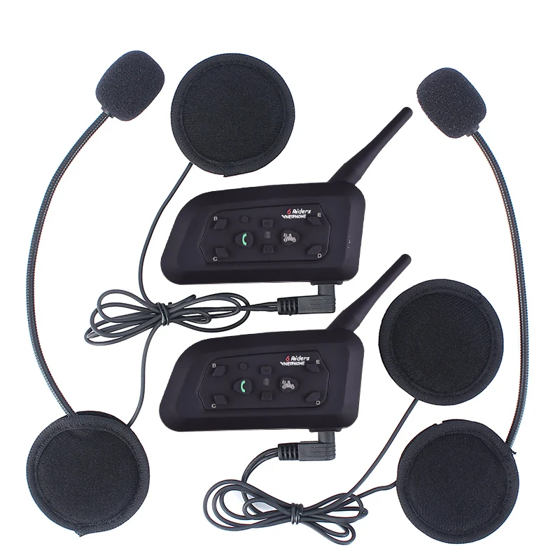 Bluetooth интерком для мотоциклетного шлема V6 1200 м 2 шт.| |