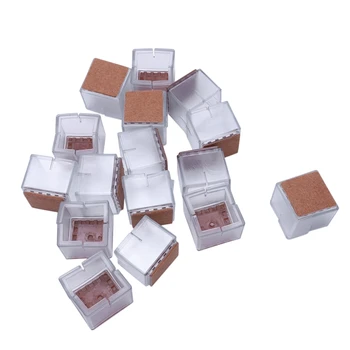 

Chair Leg Floor Protectors with Felt Furniture Pads, Chair Glides Feet Caps, Fit Square Length 1-1/4 to 1-3/8 Inch (3.2-3.5cm)
