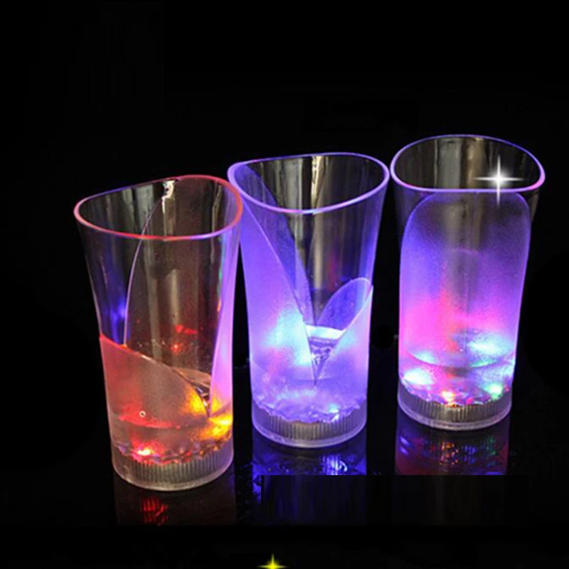 

Glowing Glass Wine Beer Cup LED Mug Led Colorful light Cup Flashing Light Restaurant Pub Wine Drink Beer Juice Cup