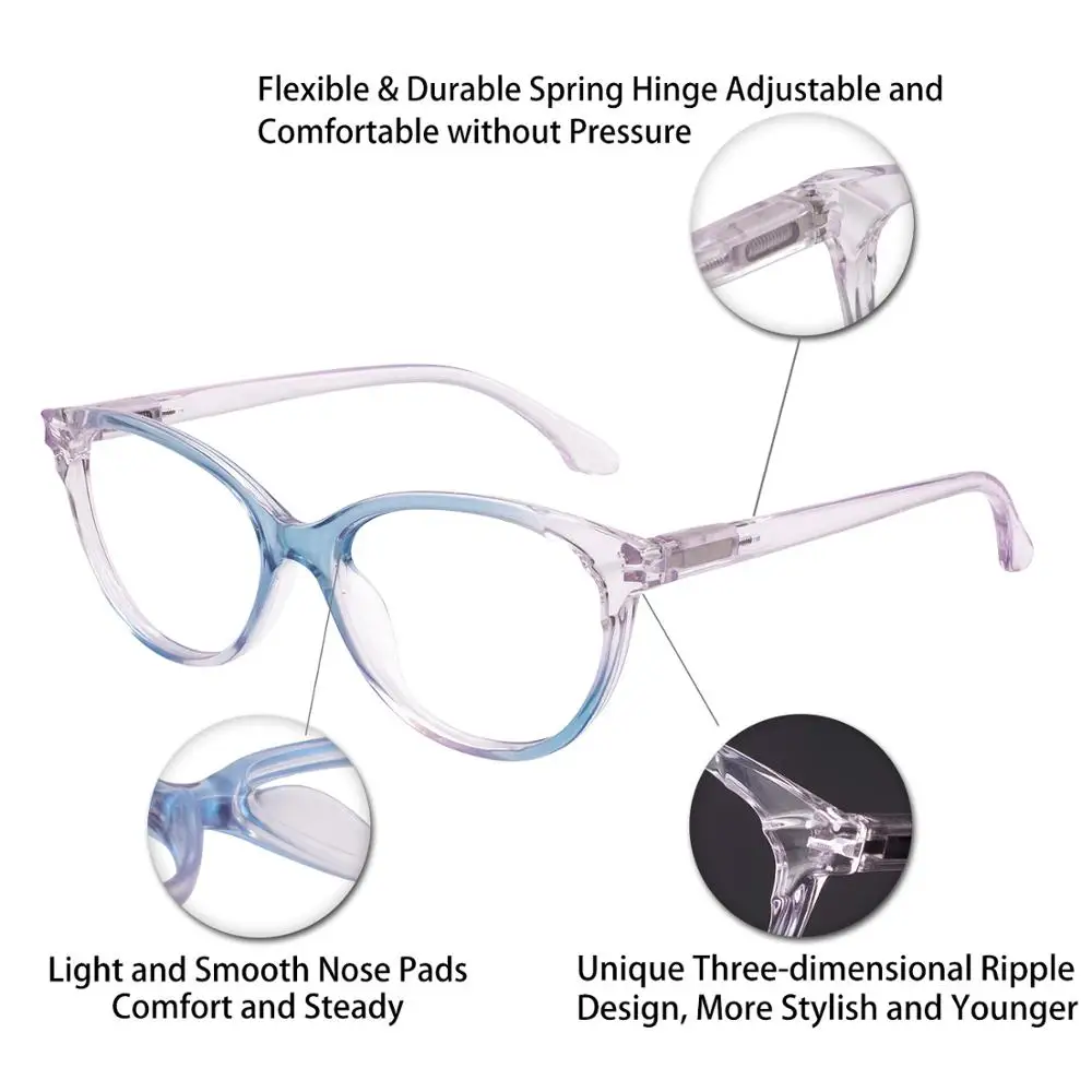 Очки для чтения MA 2020 женские с прозрачными линзами компьютерные очки легкие