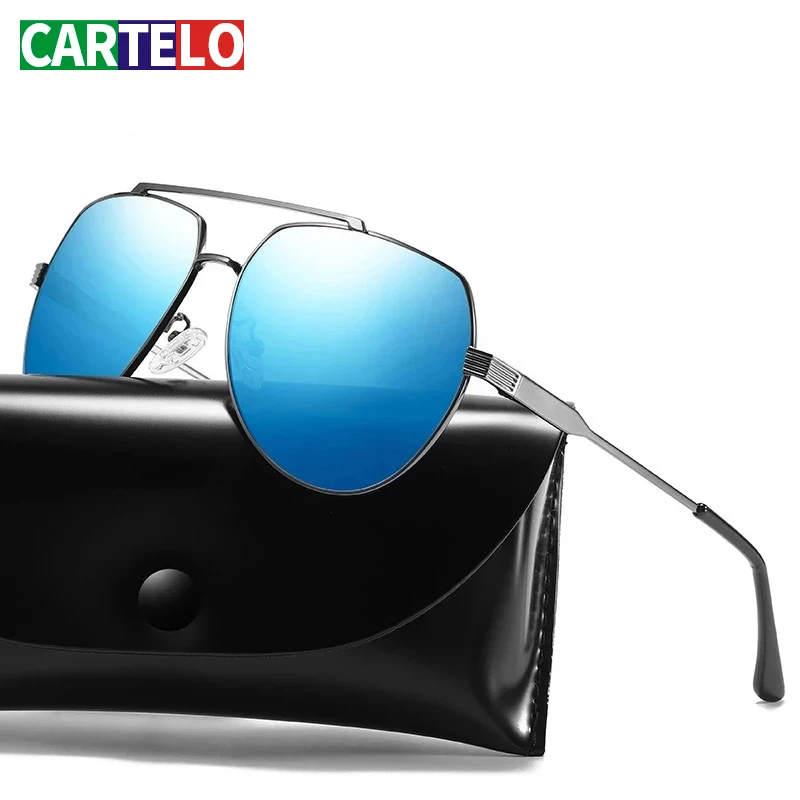 

CARTELO Square Frame Sun Glasses Male Goggle UV400 Gafas De Sol Glasses Square Classic Polarized Sunglasses Men Women Driving