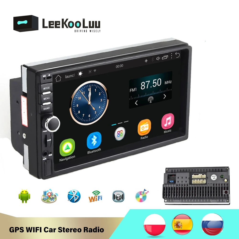 

LeeKooLuu Android 2 Din Radio Car GPS Stereo 7" Car Autoradio Bluetooth RDS FM AM Radio 2Din Car Multimedia Player for Nissan