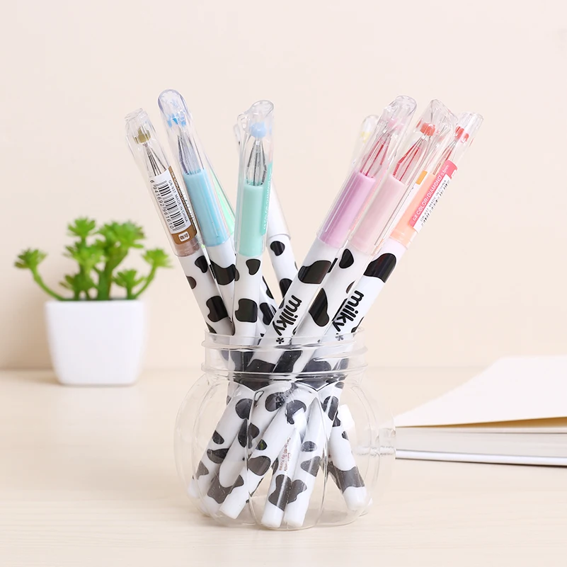 

12pcs Colored Kawaii Crystal Diamond Gel Pen Milk Way Creative School Cute Office Diary Journal Thing Stationery Kids Stationary