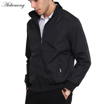 

Jacket Men 2019 Autumn Brand Casual Men Basic Jacket Coat Male Slim Solid Lightweight Windbreaker Outerwear Coat Jackets