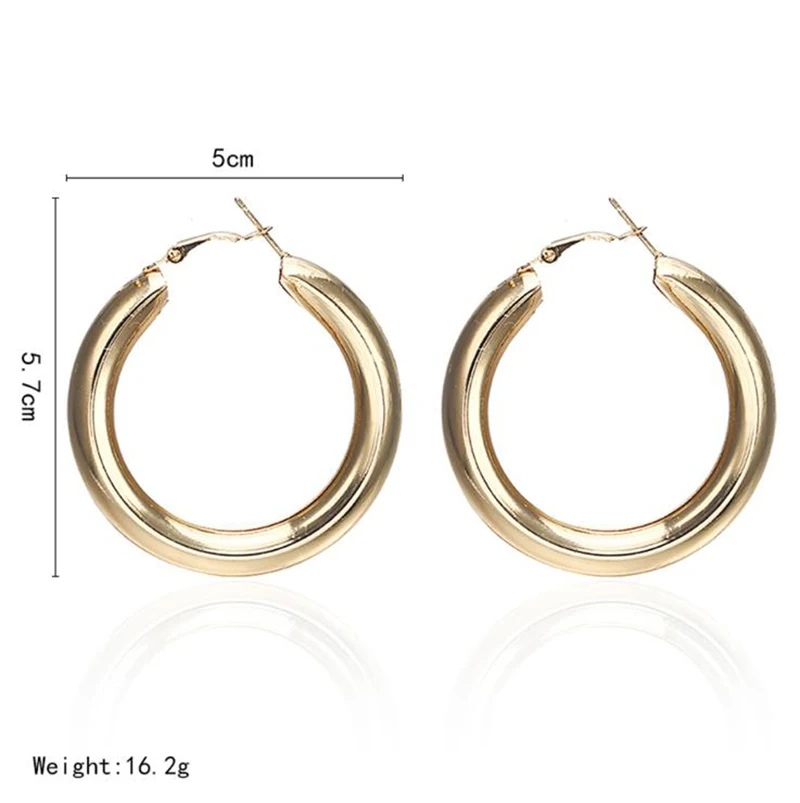 Модные серьги-кольца золотого и серебряного цвета в стиле хип-хоп, Круглые Гладкие кольца для ушей, минималистичные серьги-кольца, ювелирные изделия для женщин