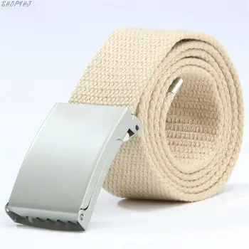 

Canvas Belt metal buckle Men Women Boys Jeans belts Candy Colors Top quality110cm luxury belts Fashion New Unisex Trousers Belts