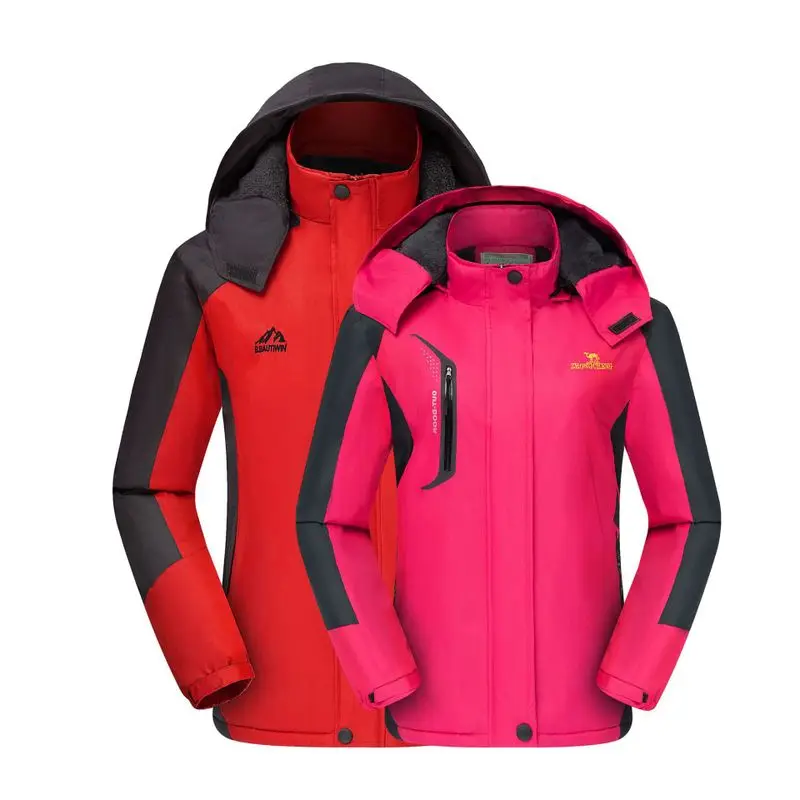 

Hooded wind Ski suit Water and storm proof Both men and women Waterproof camping Oversize ski suit In the winter Warm cotton