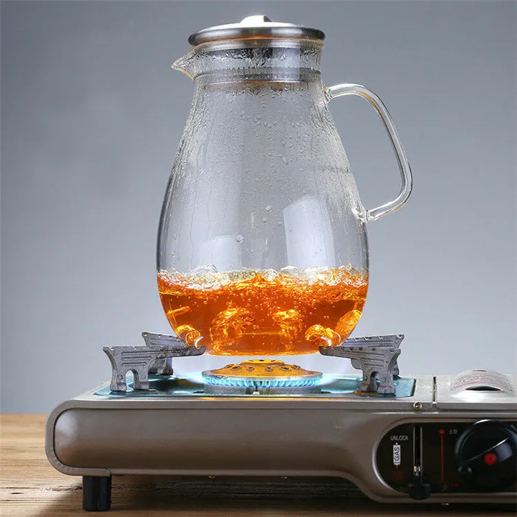 1800 мл большой объем термостойкая стеклянная кастрюля холодная вода фруктовый сок Кола кувшин молочник для кофе после цветочный чай чайник