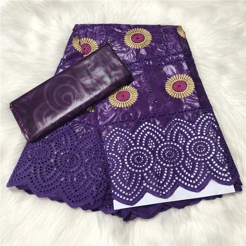 

100% Cotton Bazin Riche Brocade Lace Fabric with Stones 2.5+2.5yards African Bazin Brode Lace Fabric for Women Dress