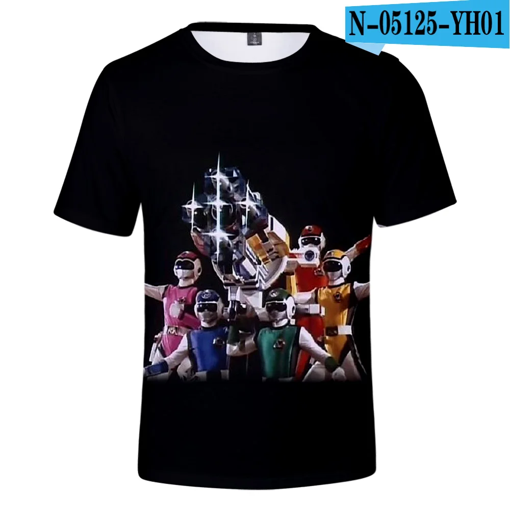Choushinsei Flashman kpop 3D футболка женская мода хип хоп короткая футболка Женская мода Повседневная 3D летняя футболка XXS-4XL - Цвет: 2